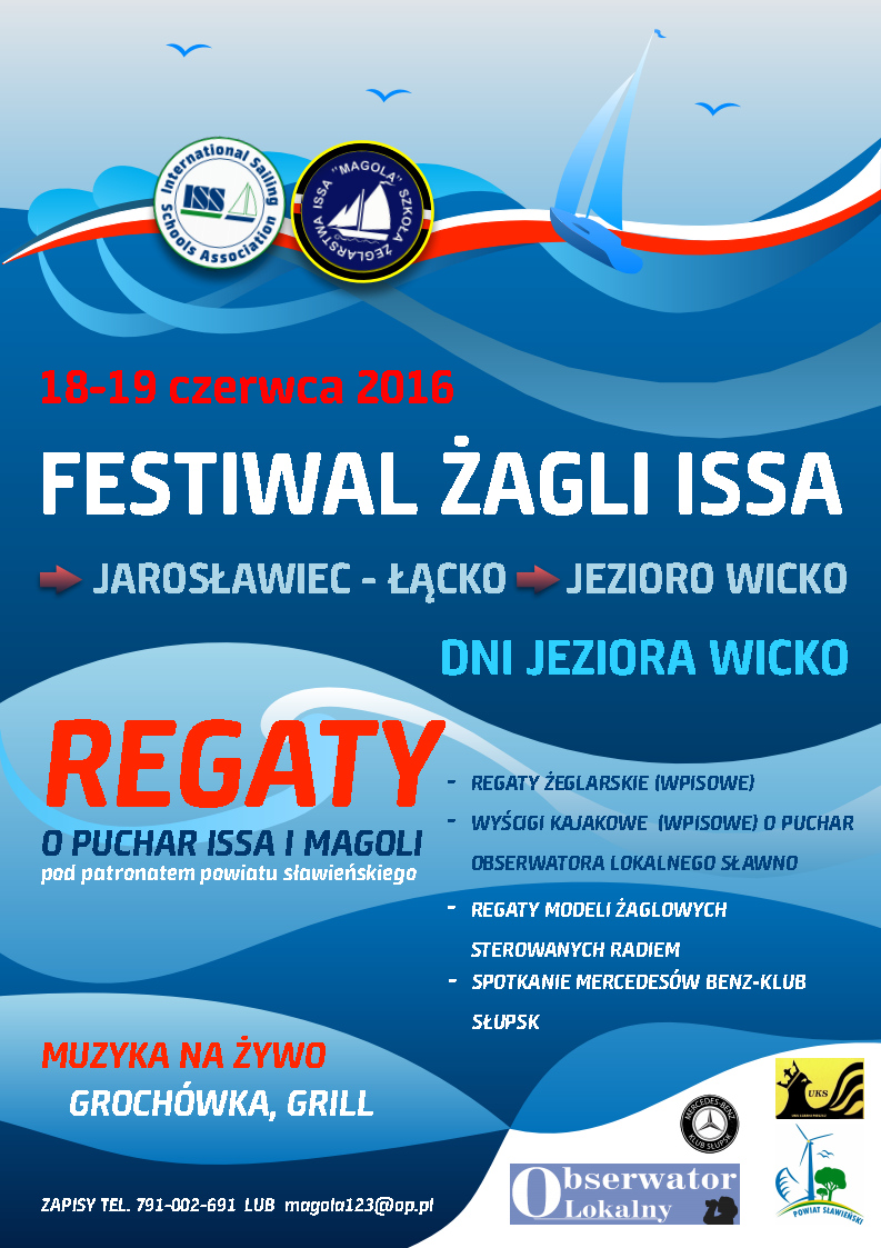 Festiwal żagli ISSA – Dni Jeziora Wicko 18-19 czerwca