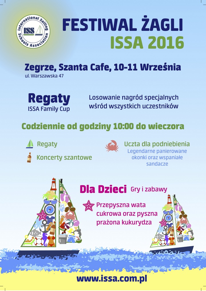 Festiwal żagli ISSA nad Zalewem Zegrzyńskim 10-11 września